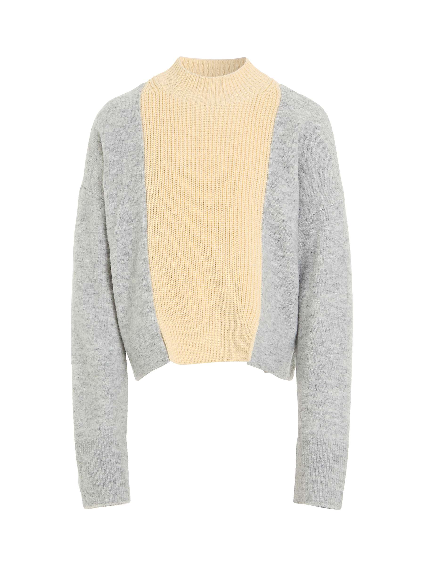 Buy Calvin Klein Kids' Mixed Stitch Sweatshirt, Light Grey Heather Online at johnlewis.com