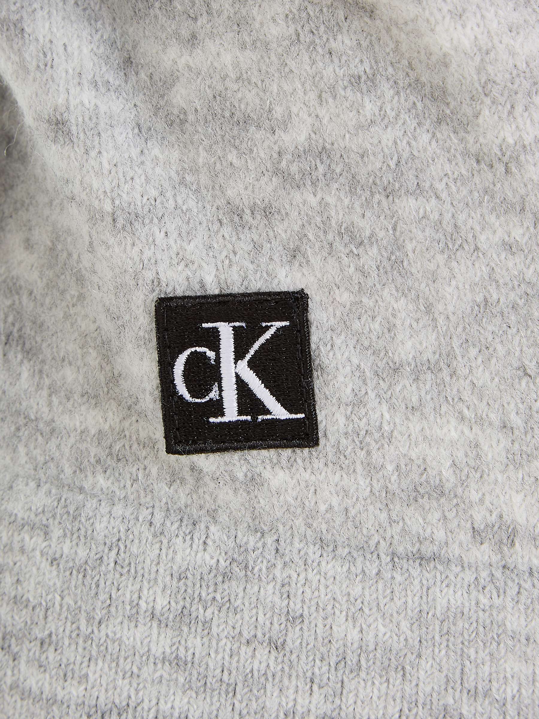 Buy Calvin Klein Kids' Mixed Stitch Sweatshirt, Light Grey Heather Online at johnlewis.com