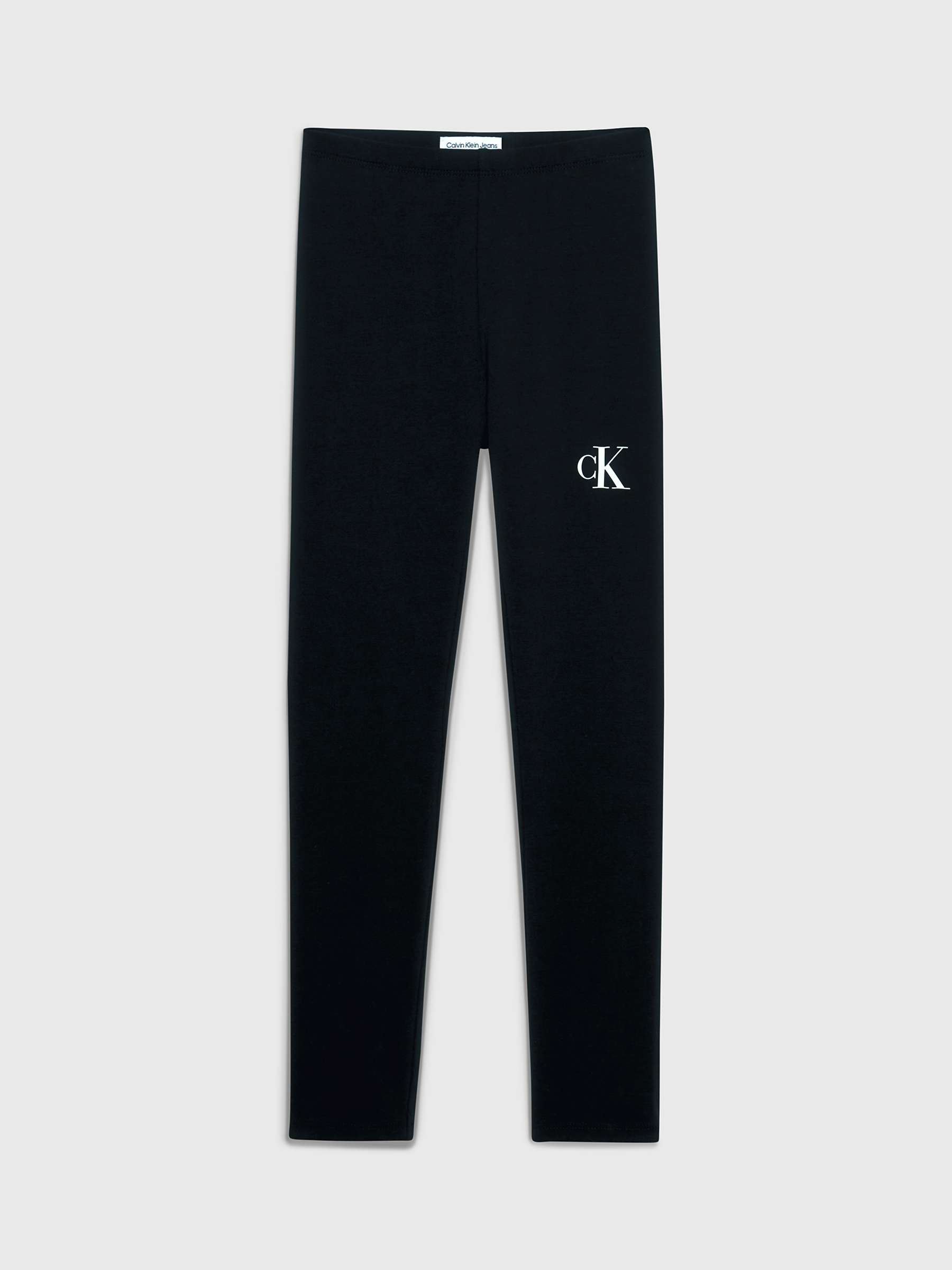 Buy Calvin Klein Kids' Monogram Logo Leggings, Ck Black Online at johnlewis.com