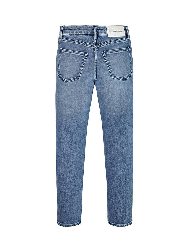 Calvin Klein Kids' Barrel Jeans, Stone Mid Blue