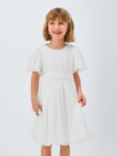 John Lewis Heirloom Collection Kids' Plisse Bridesmaid Dress, Ivory