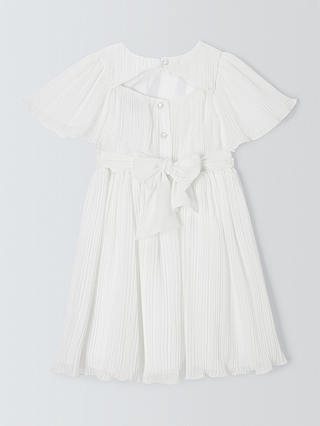 John Lewis Heirloom Collection Kids' Plisse Bridesmaid Dress, Ivory