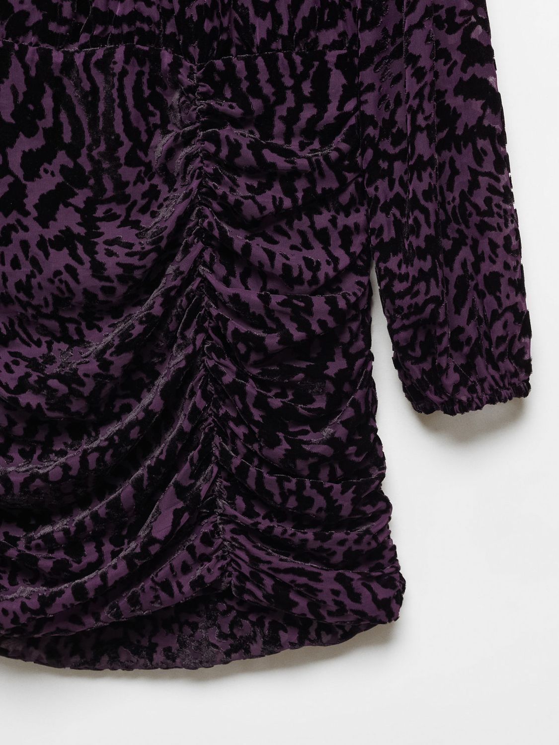 Buy Mango Debora Semi Transparent Velvet Mini Dress, Black Online at johnlewis.com