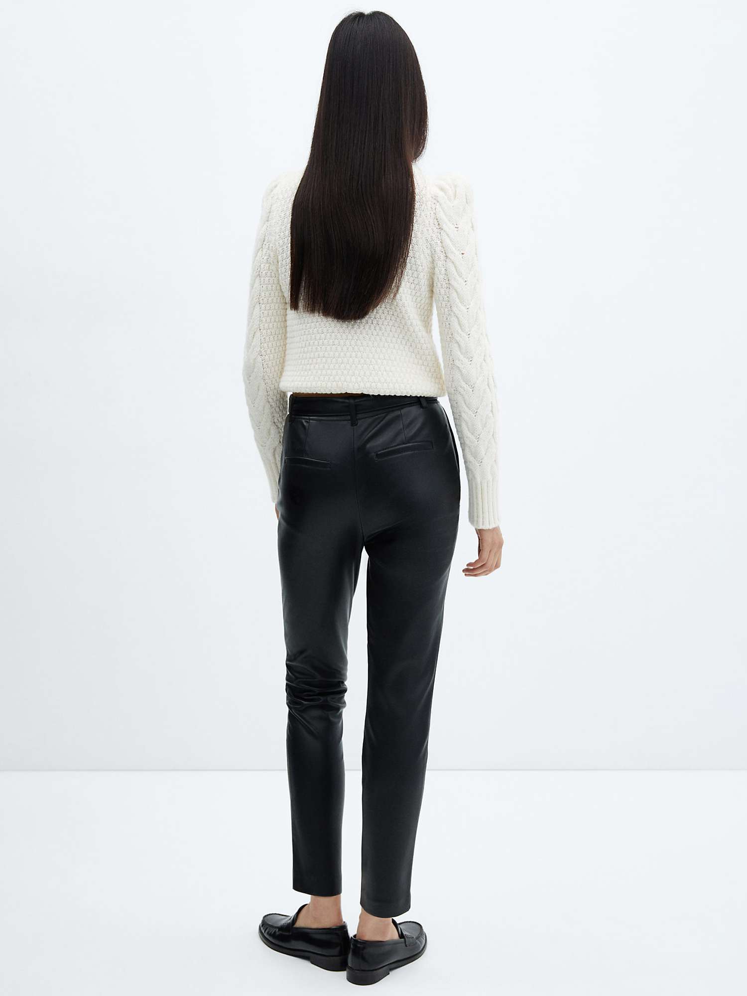 Buy Mango Anita Faux Leather Belt Trousers Online at johnlewis.com