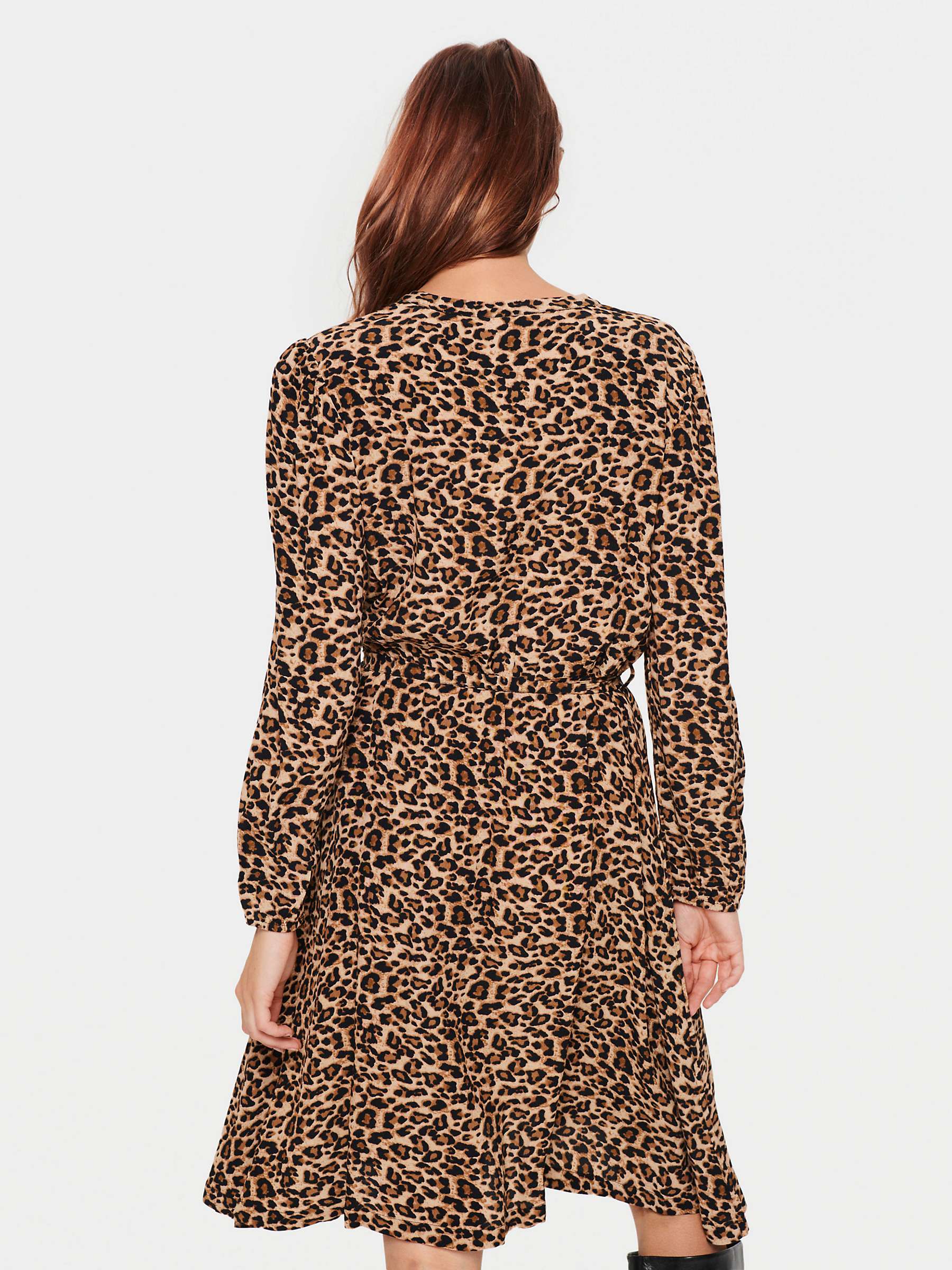 Buy Saint Tropez Xania Animal Print Dress, Black/Multi Online at johnlewis.com