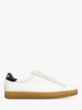 CLAE Bradley Leather Lace Up Trainers, White/Black/Gum