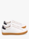 CLAE Bradley Leather Lace Up Trainers, White/Black/Gum