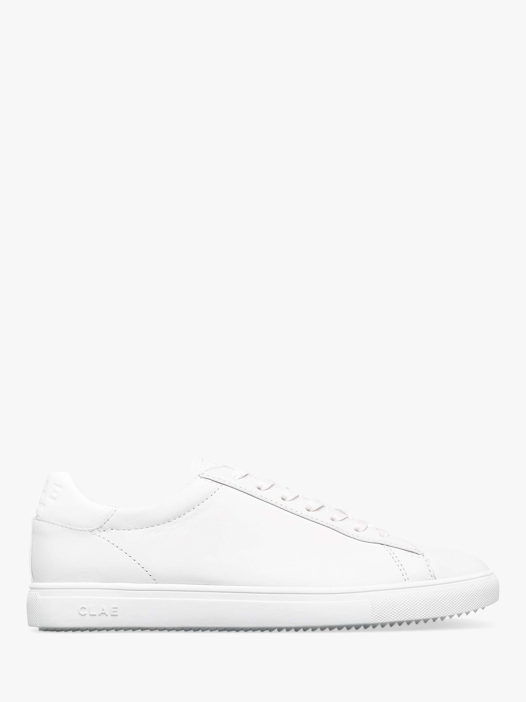 Buy CLAE Bradley Essential Leather Trainers, White Online at johnlewis.com