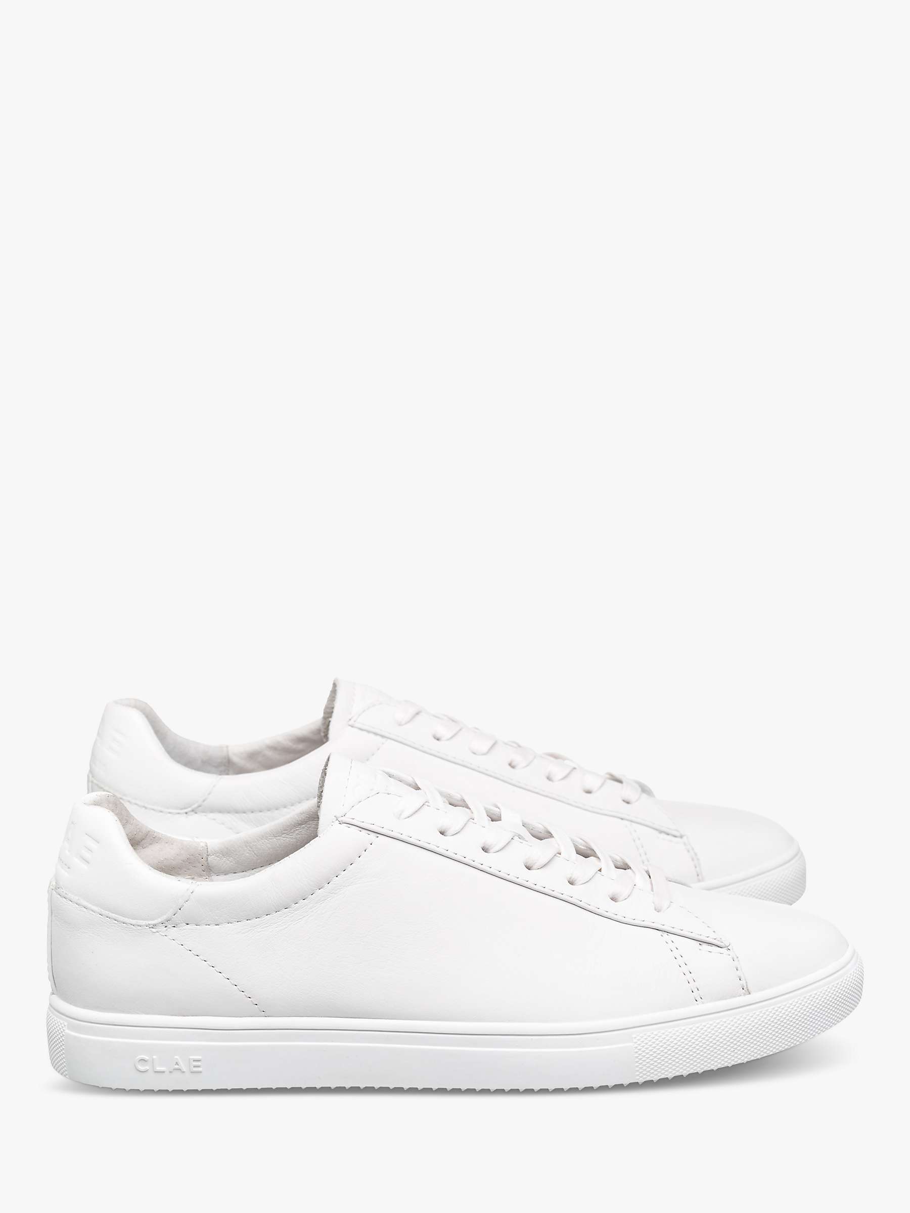 Buy CLAE Bradley Essential Leather Trainers, White Online at johnlewis.com