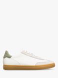 CLAE Deane Leather Low Top Trainers, White Tea Gum