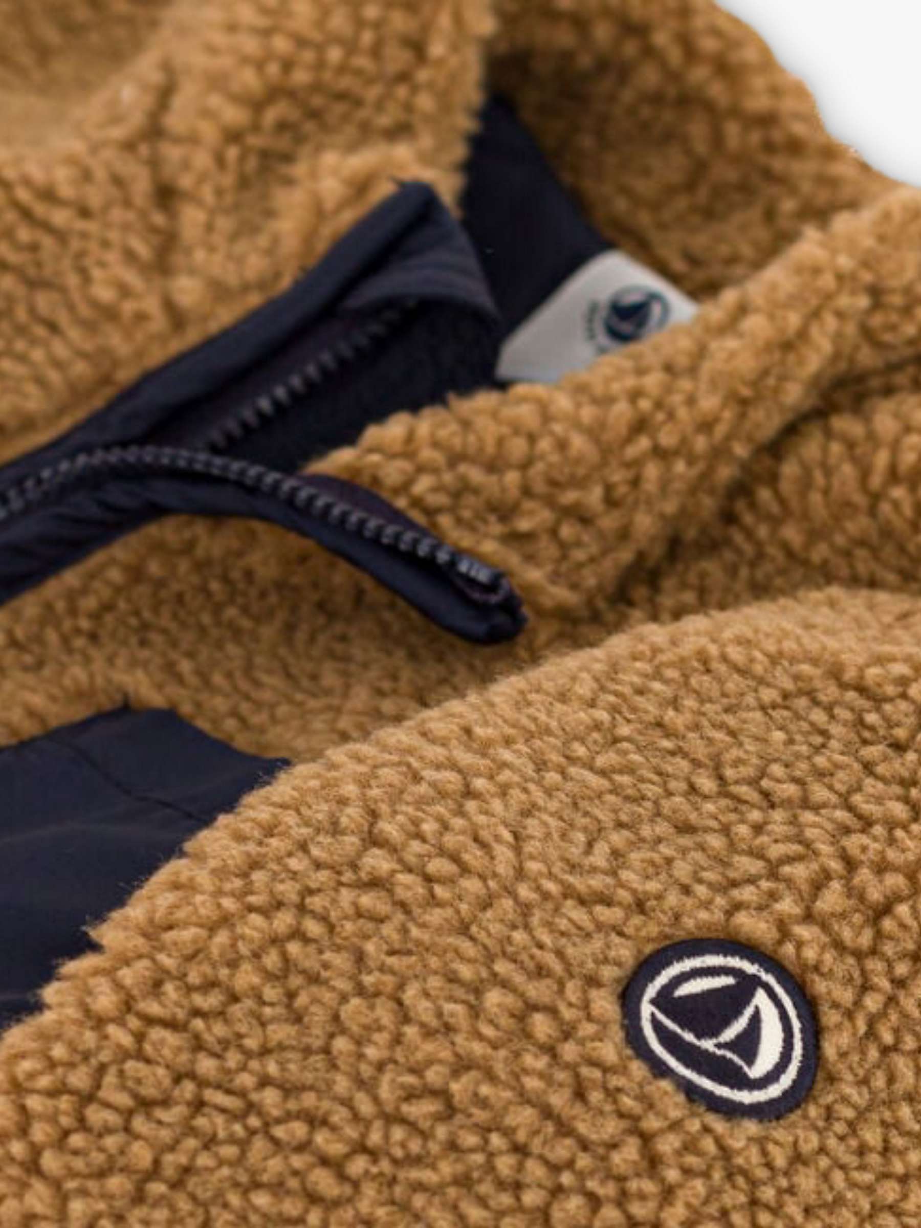 Buy Petit Bateau Baby Sherpa Jacket, Brindille Online at johnlewis.com