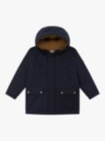 Petit Bateau Kids' Unisex Parka Jacket, Navy, Navy