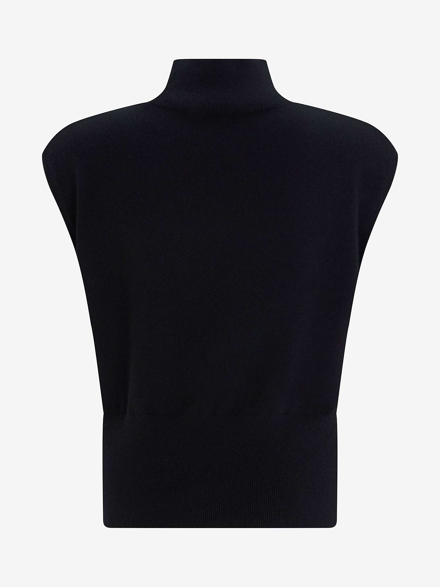 Buy Mint Velvet Wool Cashmere Blend Sleeveless Tank Top, Black Online at johnlewis.com