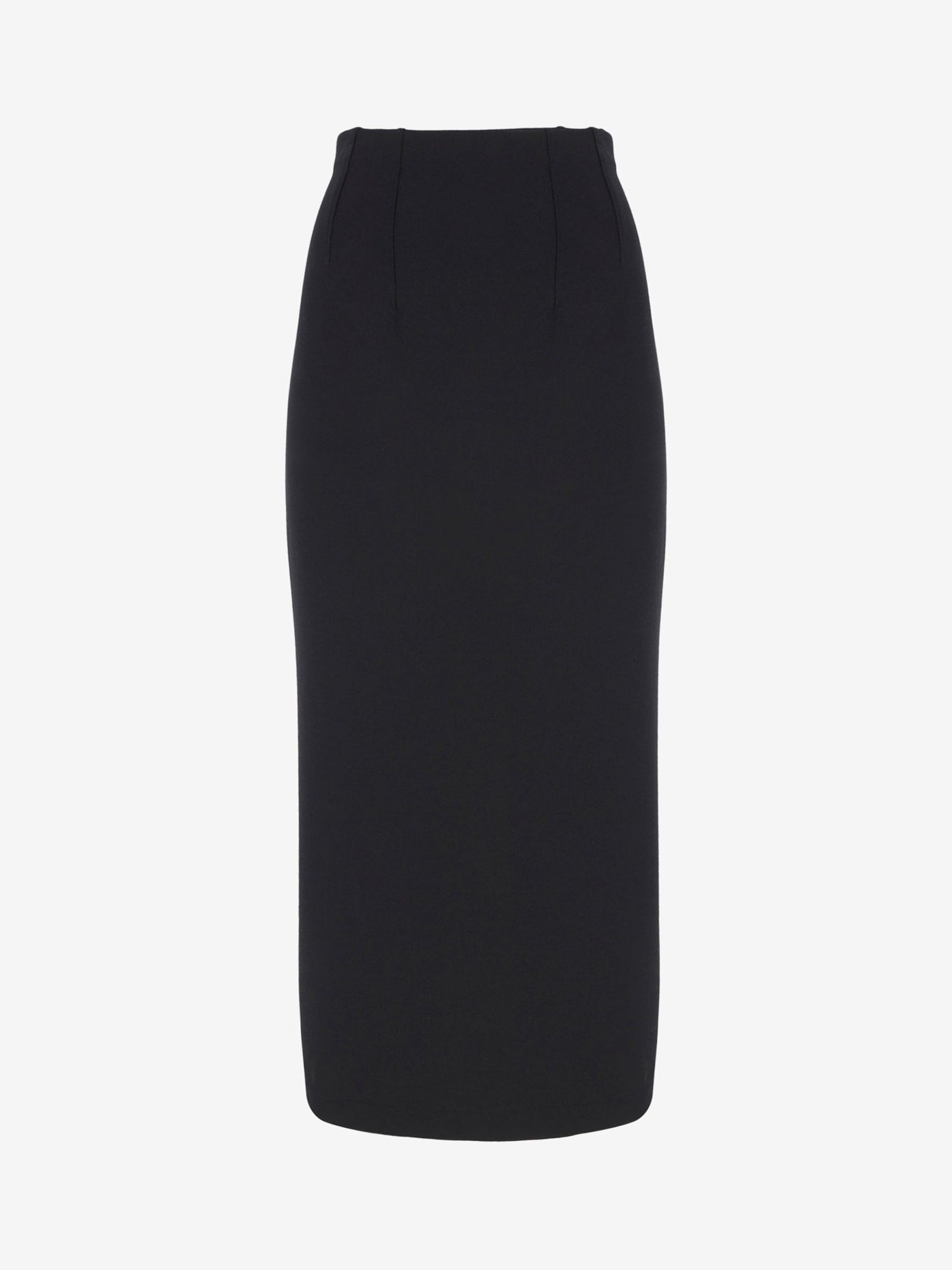 Mint Velvet Jersey Midi Skirt, Black at John Lewis & Partners