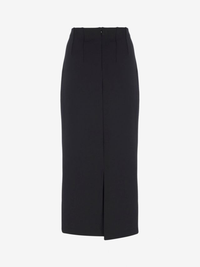 Mint Velvet Jersey Midi Skirt, Black, XS