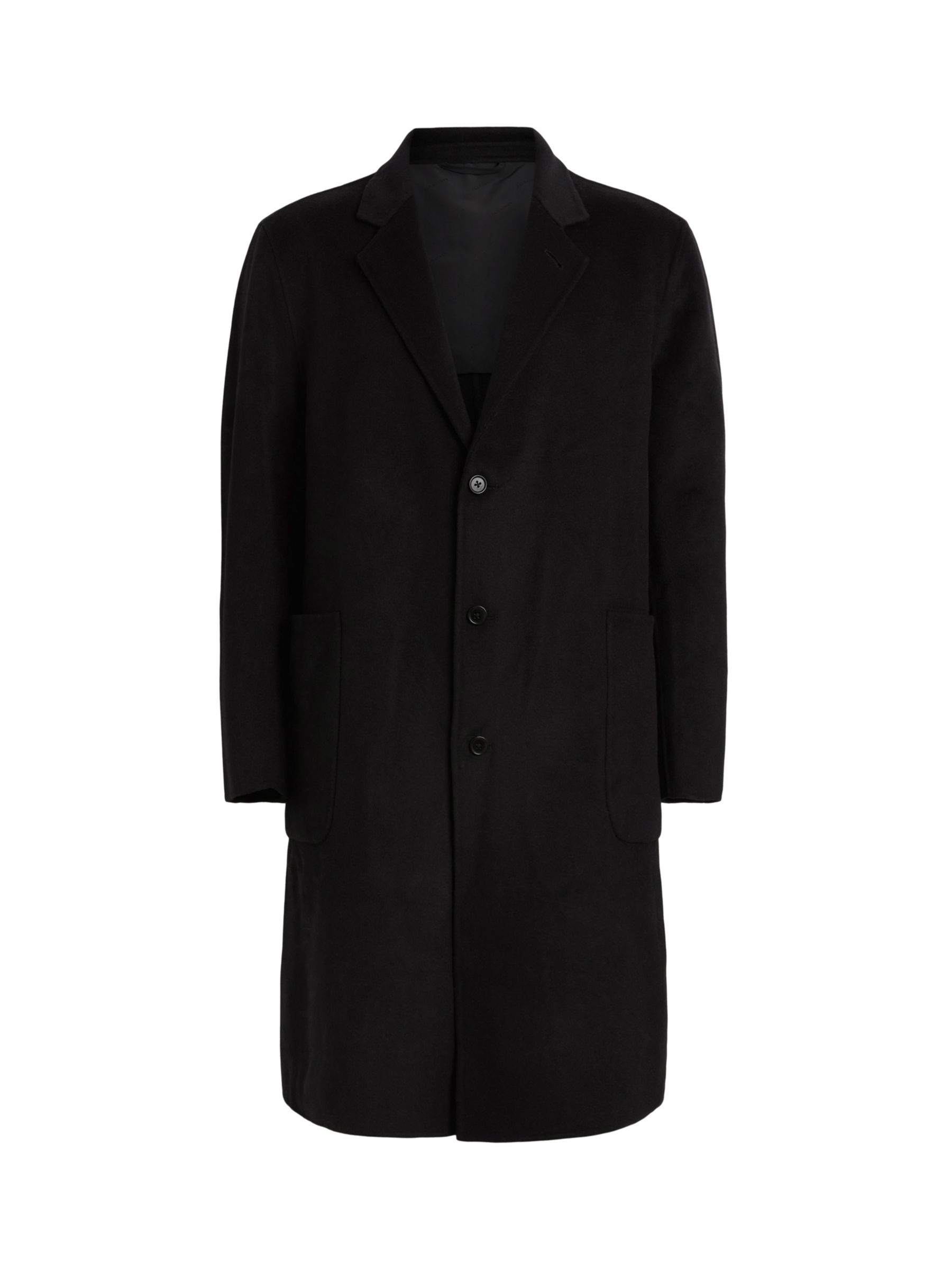 AllSaints Stano Oversize Wool Blend Coat, Black at John Lewis & Partners