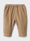 Mango Baby Straight Fit Corduroy Trousers, Medium Brown