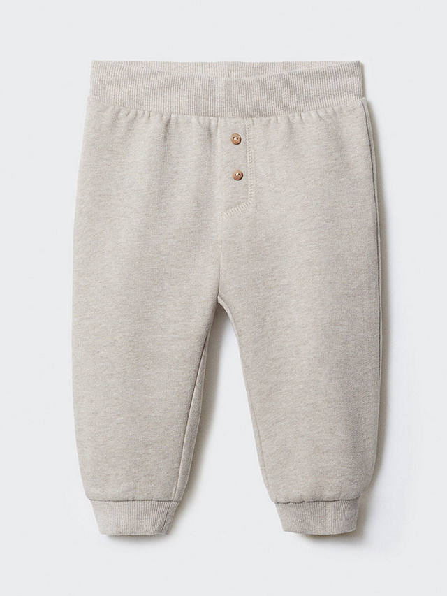 Mango Baby Tommy Joggers, Light Beige at John Lewis & Partners