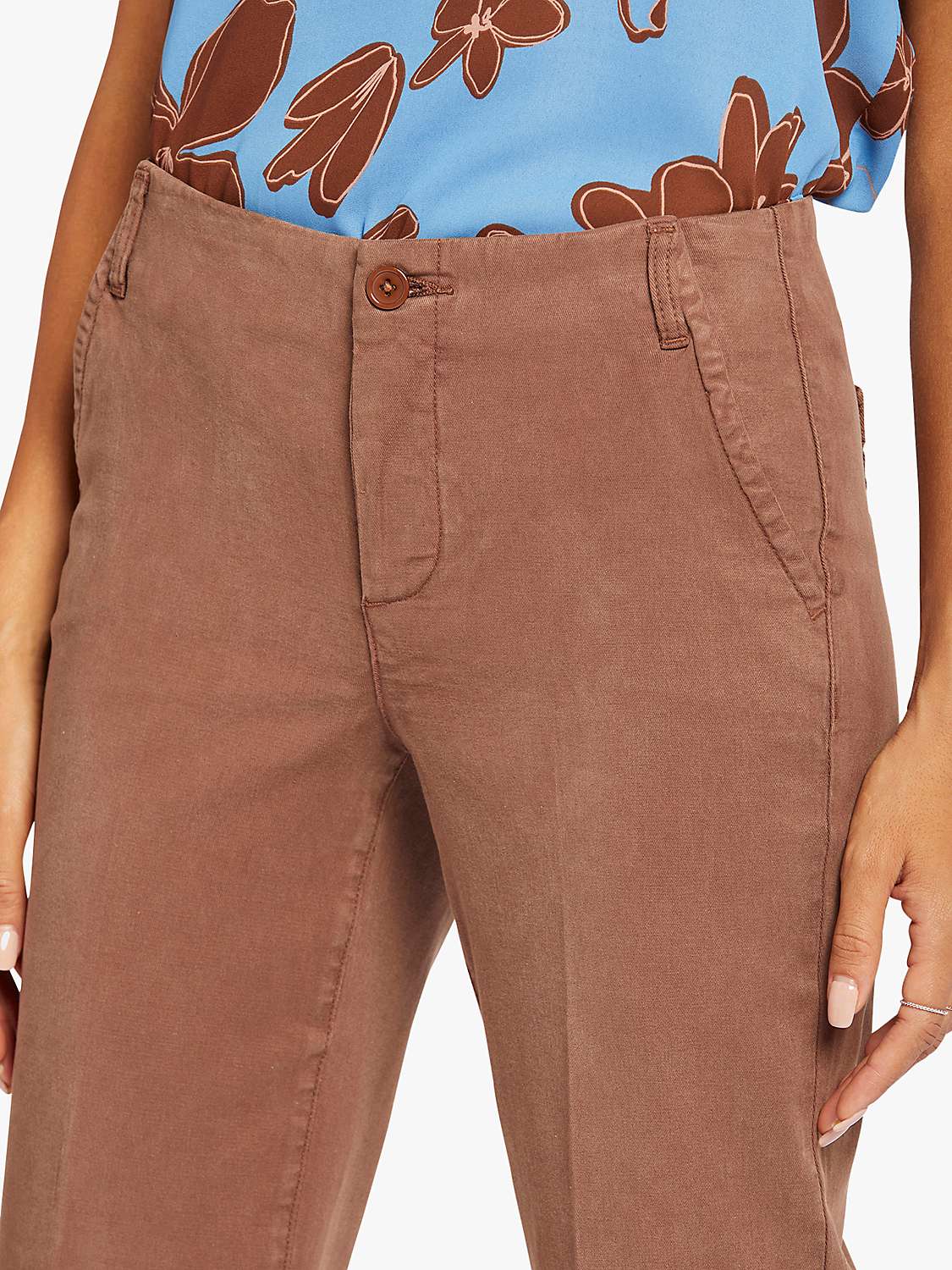 Buy NYDJ Marilyn Straight Ankle Trousers, Mocha Online at johnlewis.com