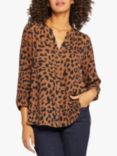 NYDJ Pintuck Leopard Blouse, Athena, Athena