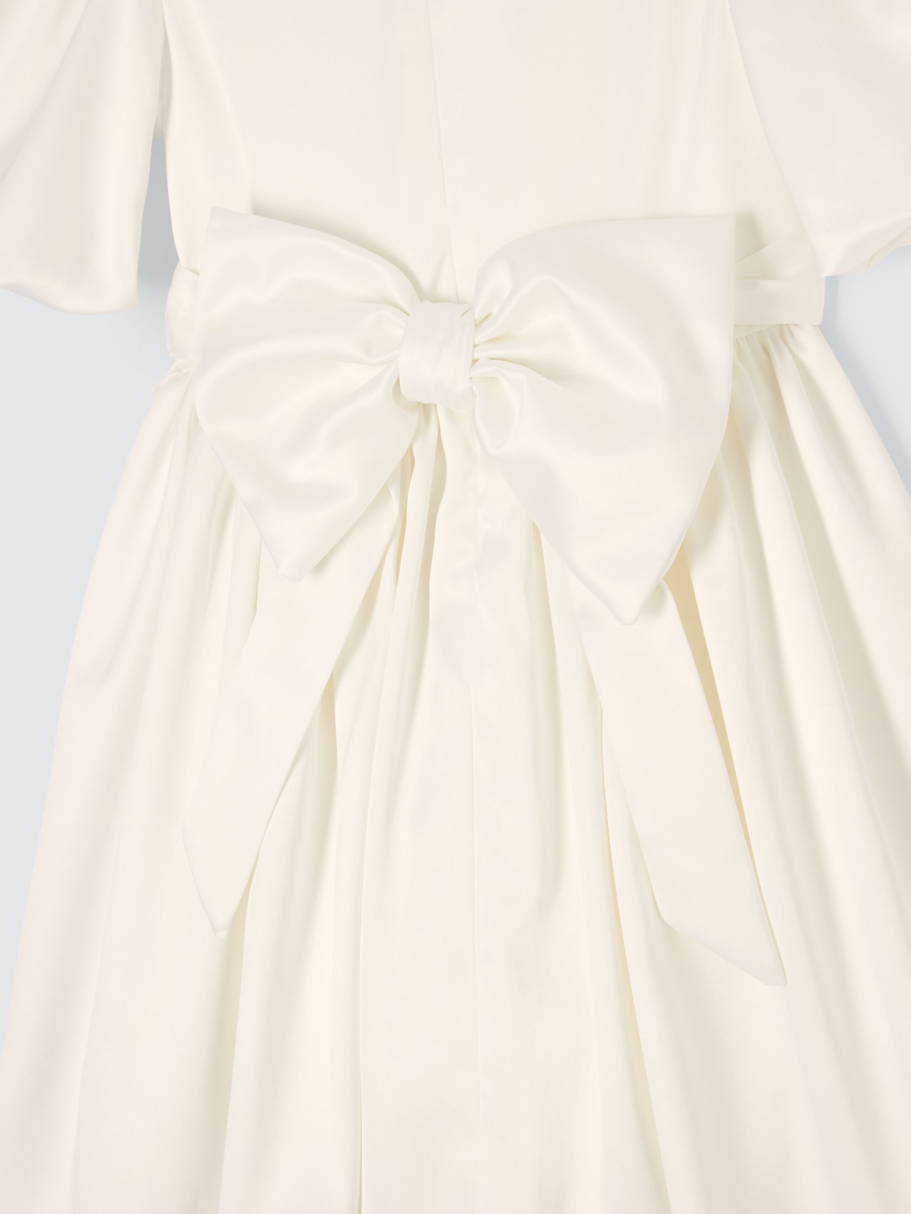 John Lewis Heirloom Collection Kids' Bow Bridesmaid Dress, Ivory, 8 years