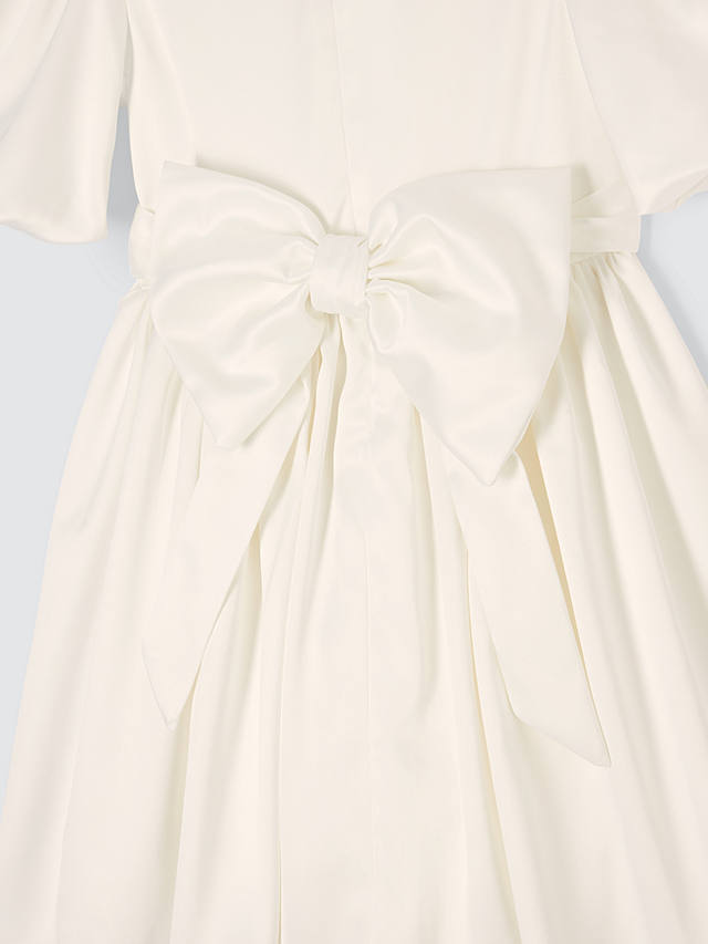 John Lewis Heirloom Collection Kids' Bow Bridesmaid Dress, Ivory