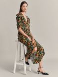 Ghost Sarah Ecovero Fit And Flare Midi Dress, Classic Floral, Classic Floral