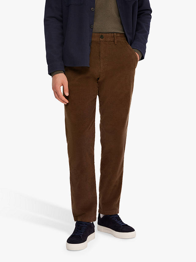 SELECTED HOMME Classic Chino Trousers, Dark Earth