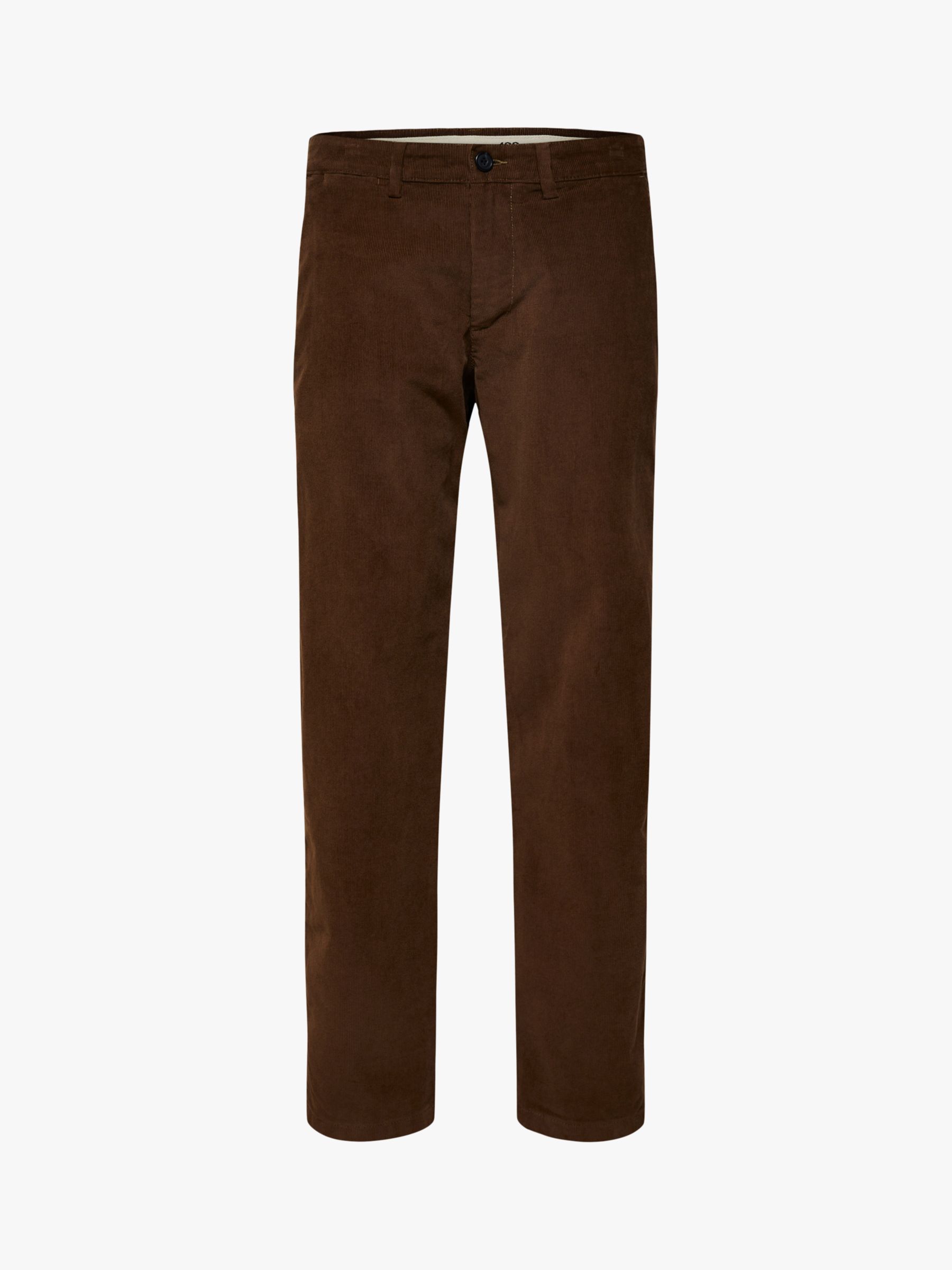 SELECTED HOMME Classic Chino Trousers, Dark Earth, 34R