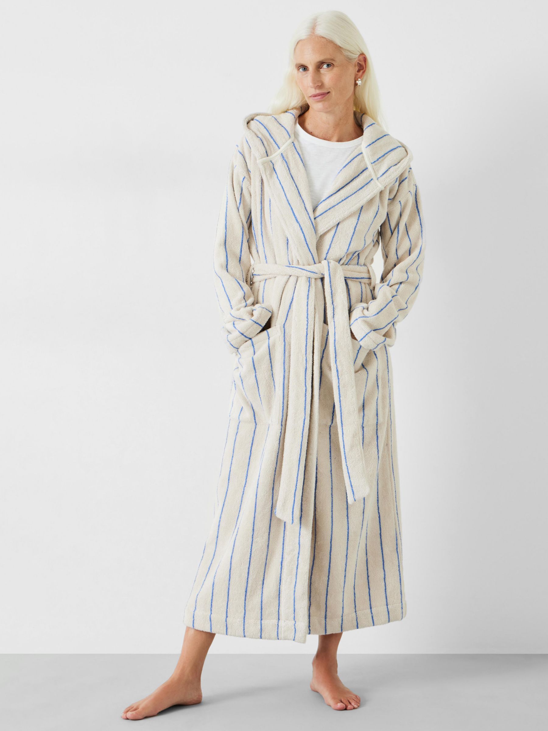 Buy HUSH Renée Striped Cotton Towelling Robe Online at johnlewis.com
