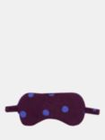 HUSH Polka Dot Sleep Mask, Dark Purple