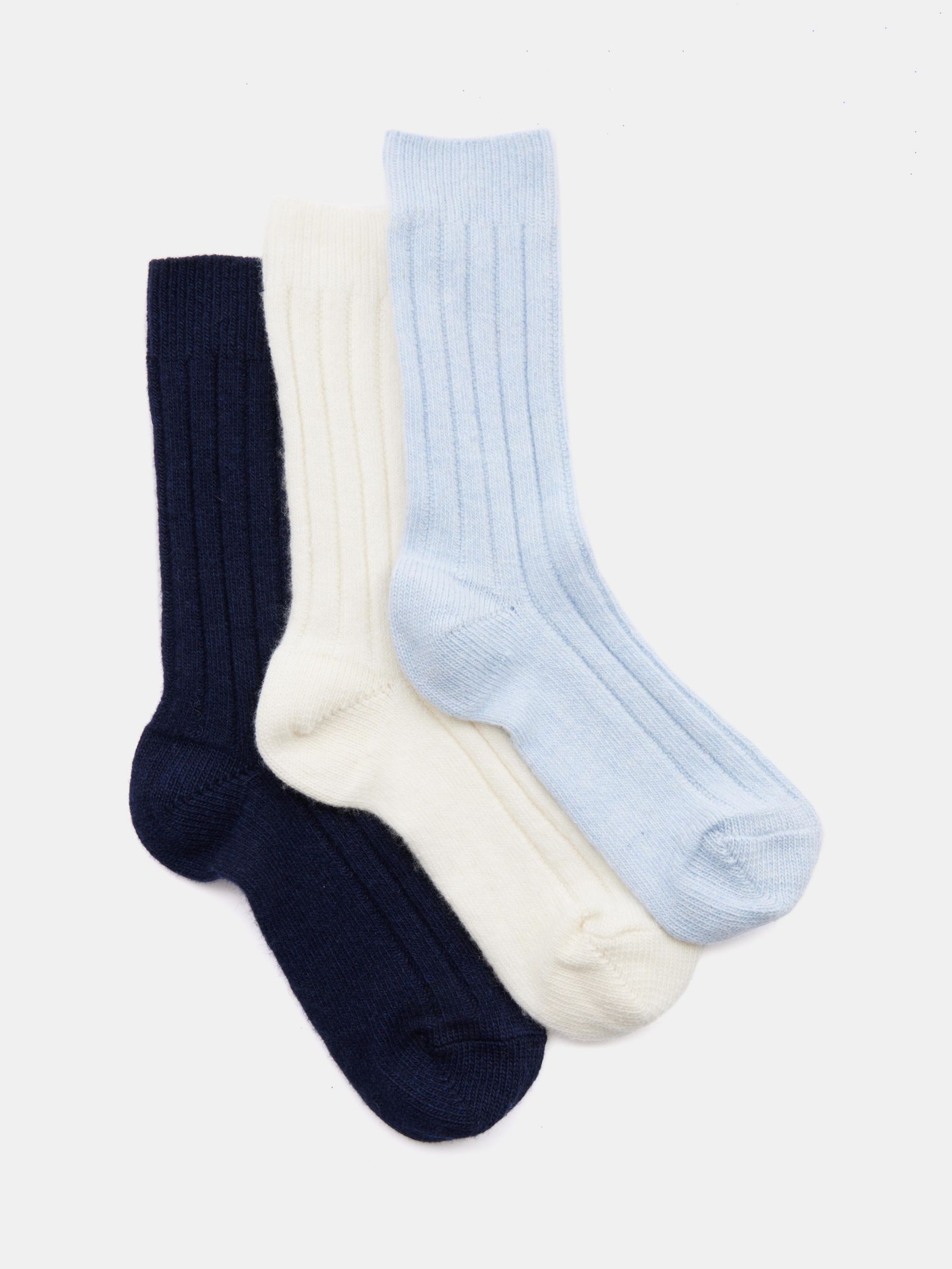 HUSH Murica Cashmere Blend Socks, Blue at John Lewis & Partners
