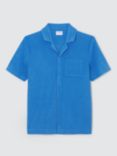 John Lewis ANYDAY Towelling Short Sleeve Shirt, Blue
