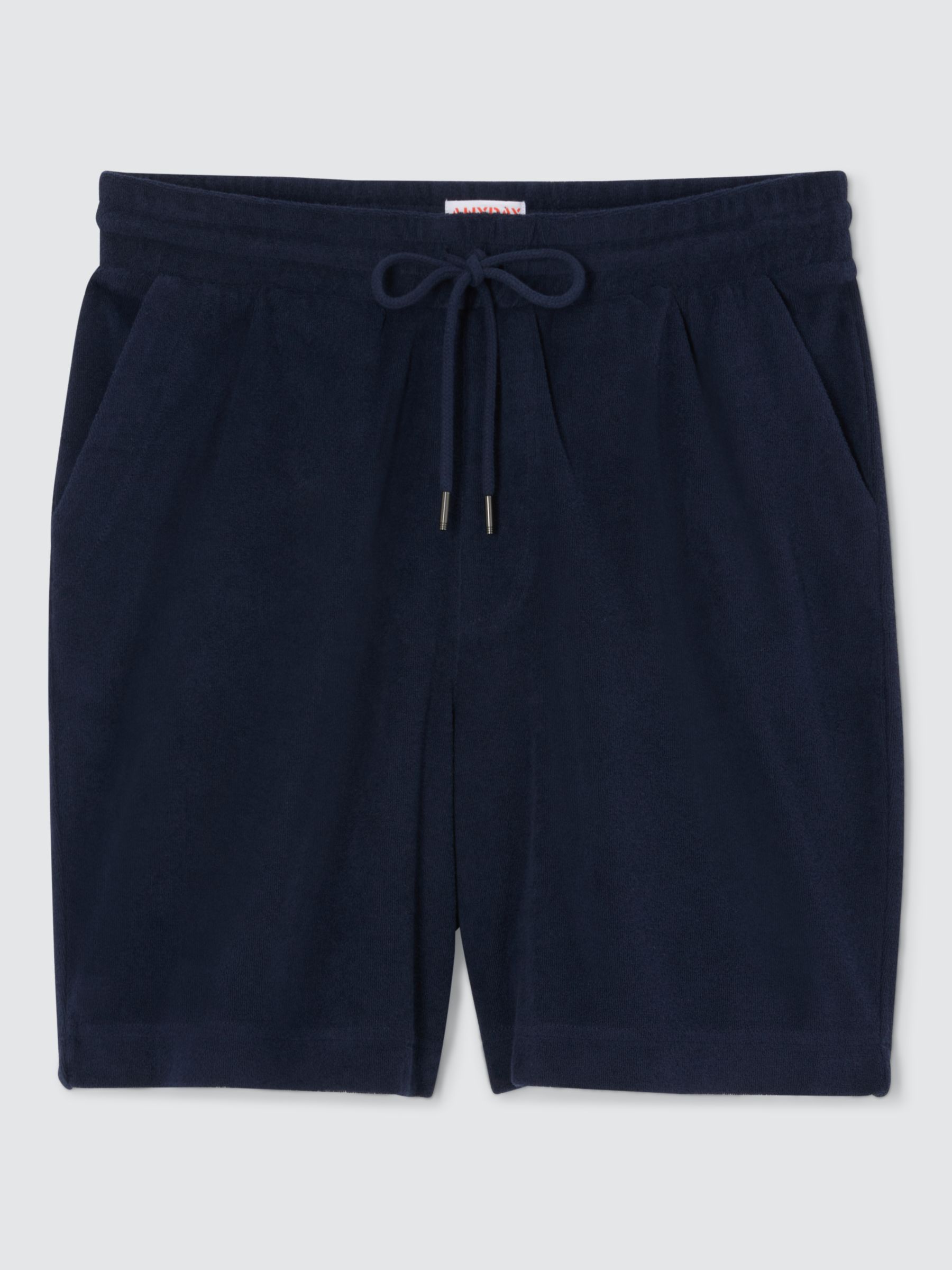 John Lewis ANYDAY Towelling Shorts, Navy, M