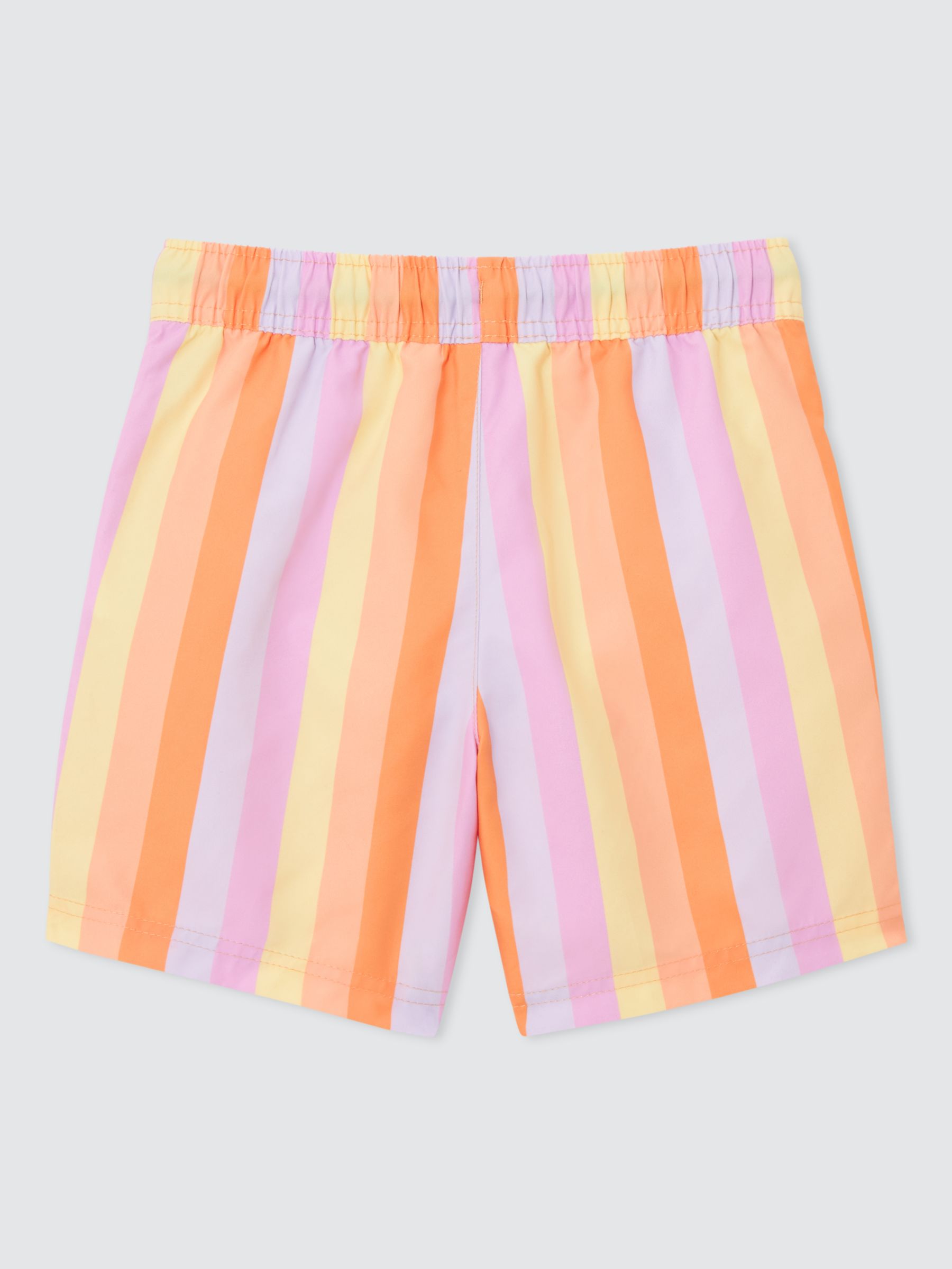 John Lewis ANYDAY Kids' Vertical Stripe Sunny Days Swim Shorts, Multi, 7 years