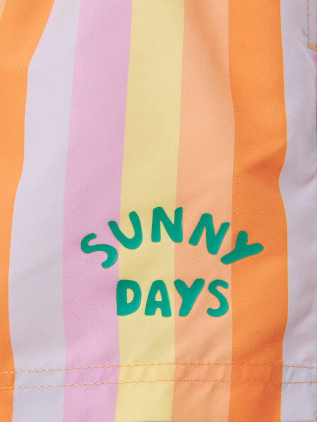 John Lewis ANYDAY Kids' Vertical Stripe Sunny Days Swim Shorts, Multi
