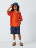 John Lewis Kids' Embroidered Palm Tree Pocket Polo Shirt, Orange