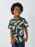 John Lewis Kids' Banana Leaf Linen Blend Shirt, Multi