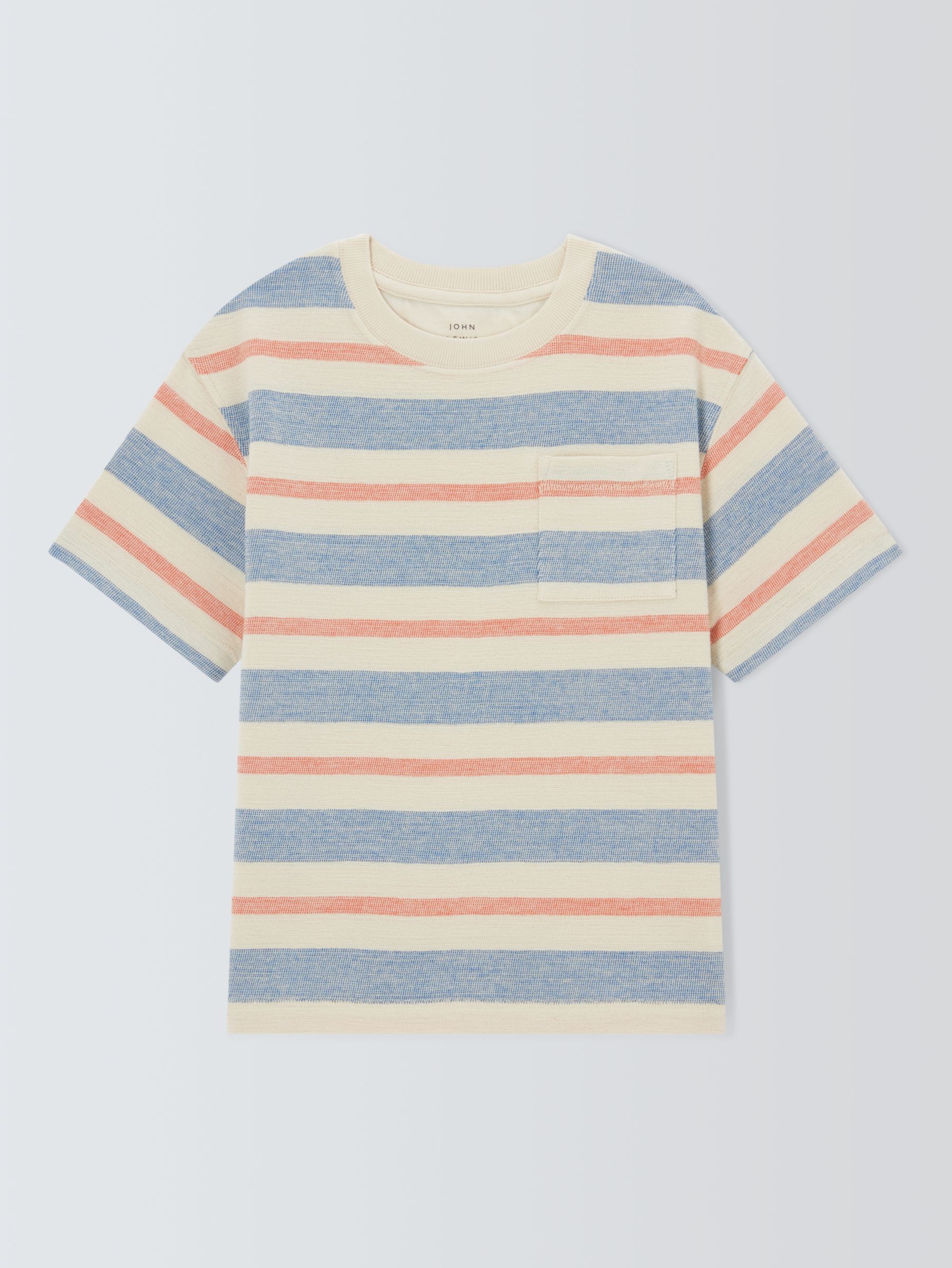 John Lewis Kids' Textured Stripe T-Shirt, Multi, 3 years