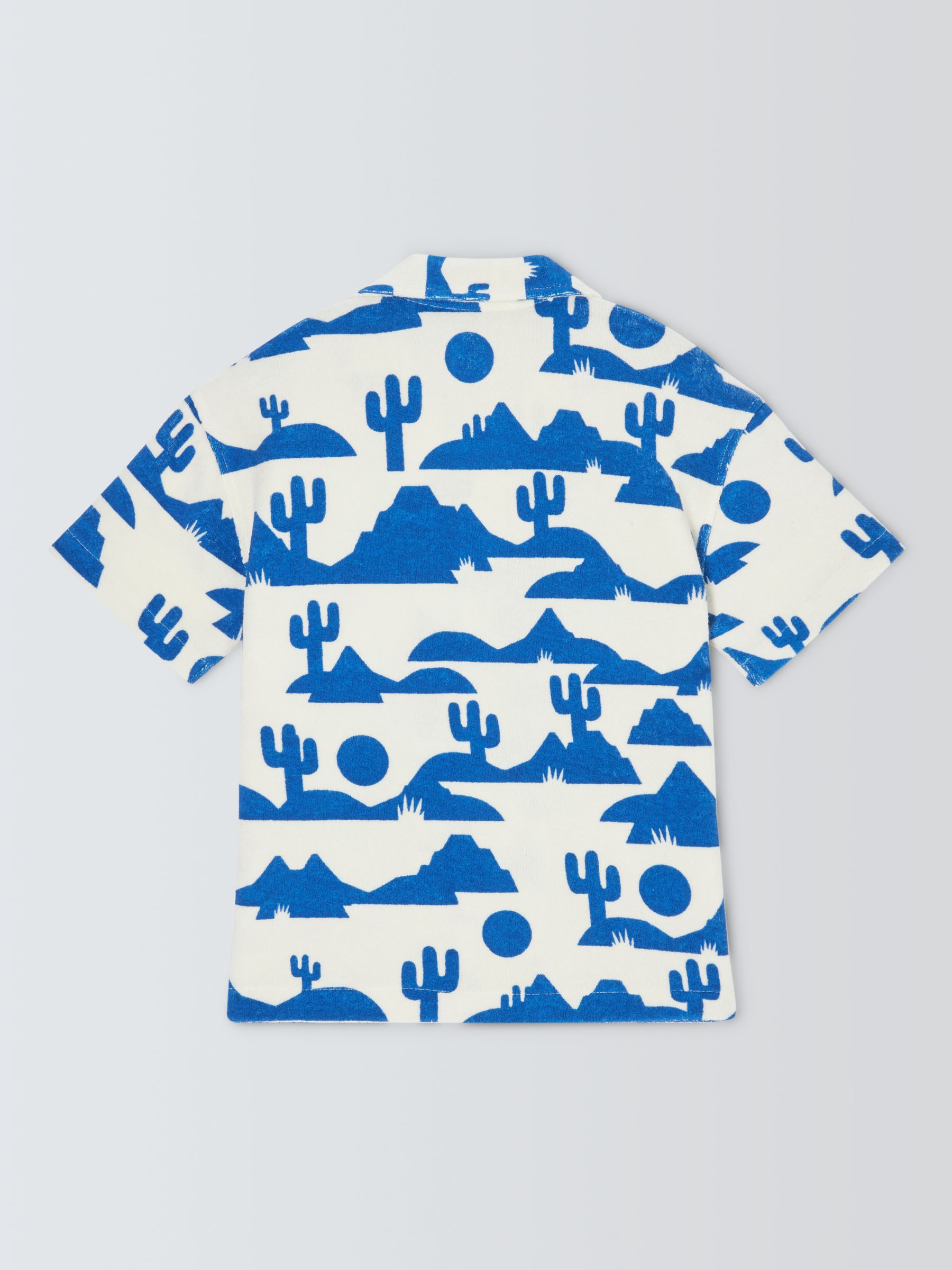 John Lewis Kids' Printed Towelling Resort Shirt, Mutli, 9 years