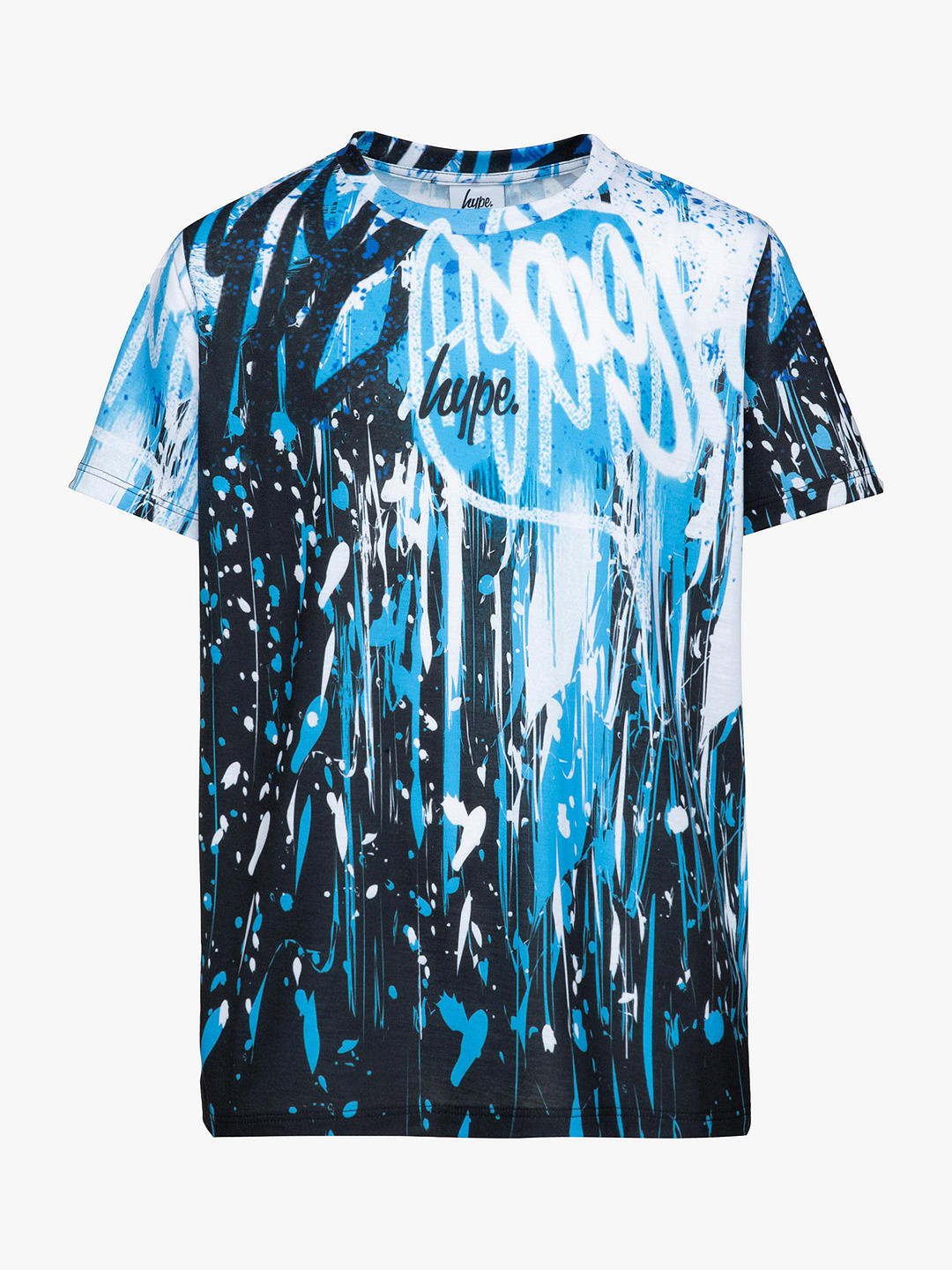 Hype Kids' Graffiti Drip T-Shirt, Blue/Multi