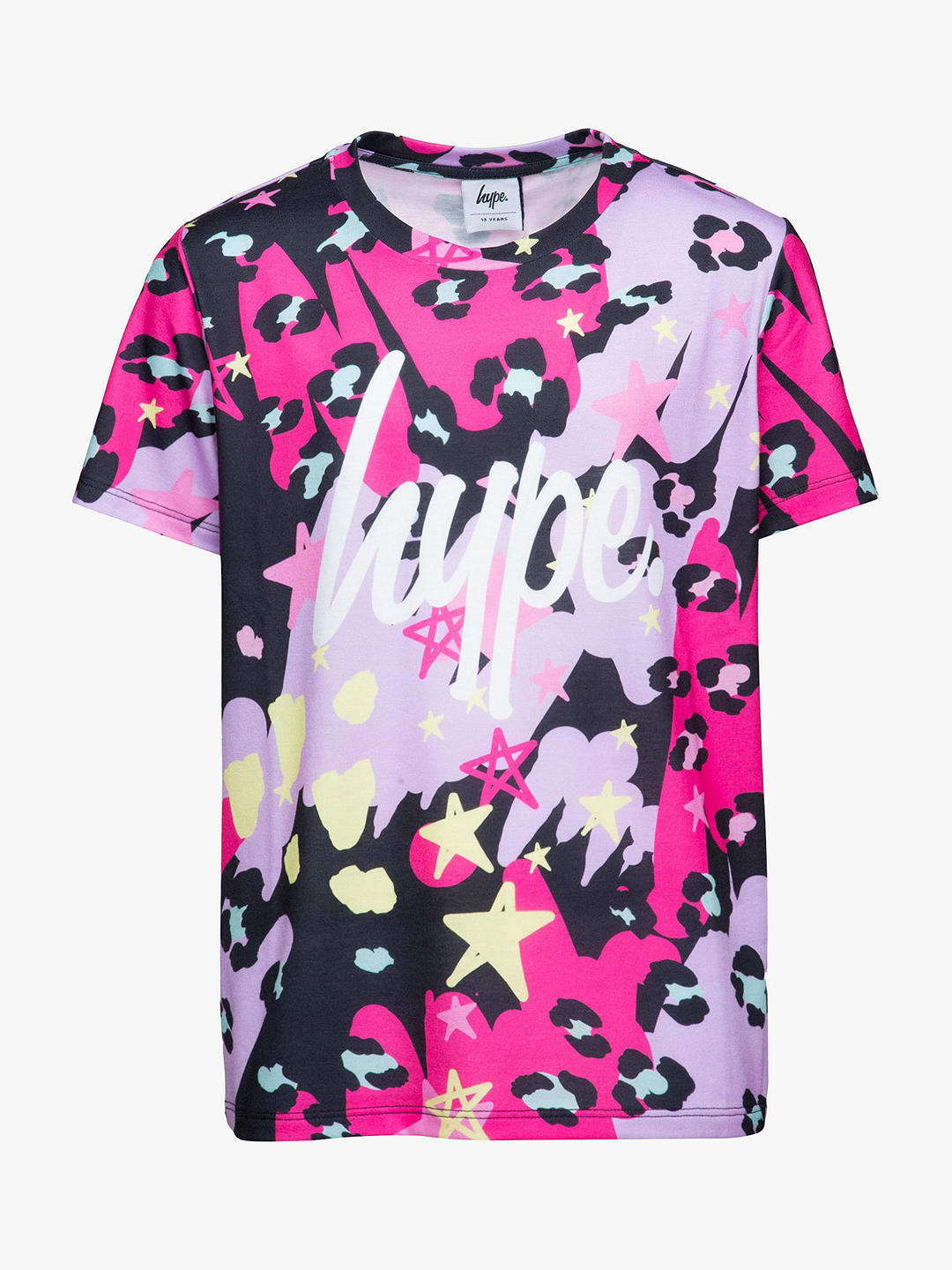 Hype Kids' Leopard Doodle T-Shirt, Multi