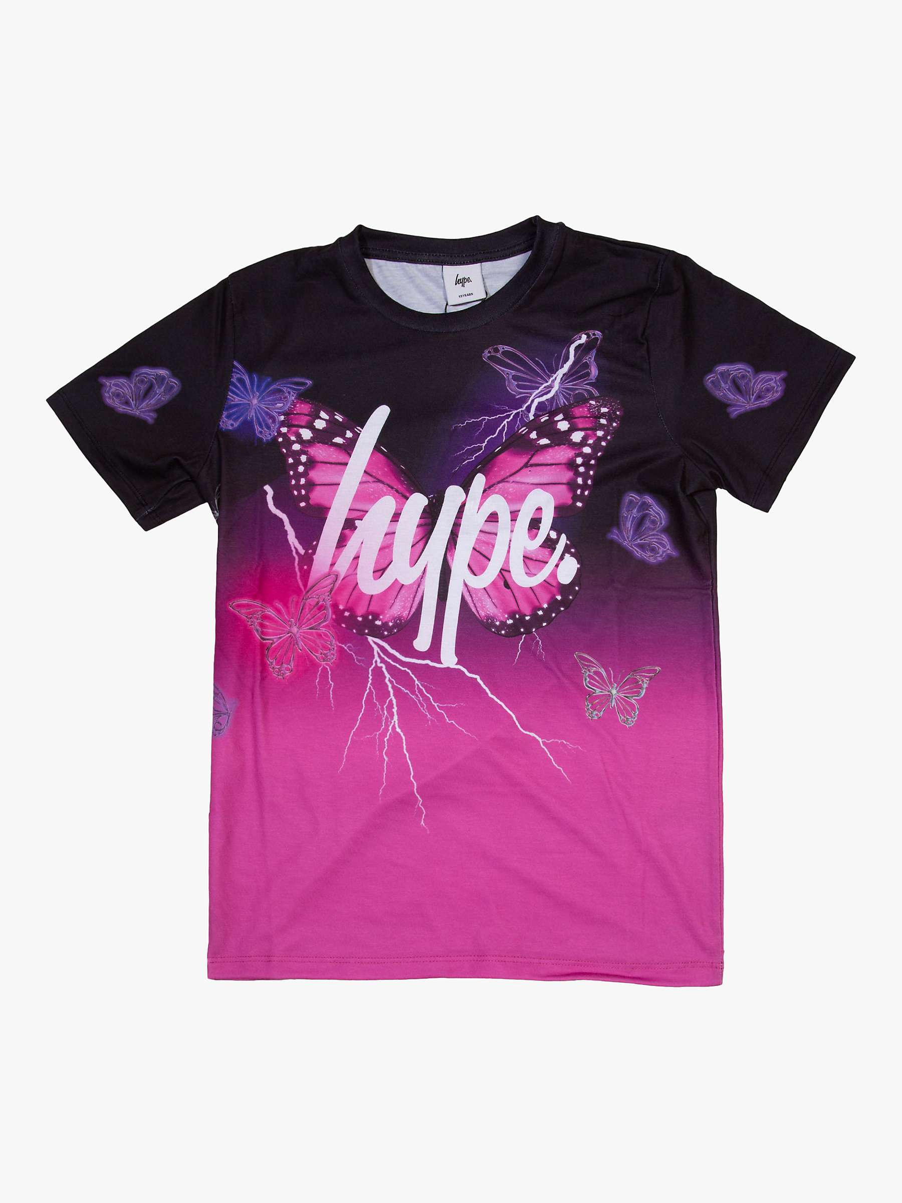 Buy Hype Kids' Fade Butterfly T-Shirt, Black/Multi Online at johnlewis.com