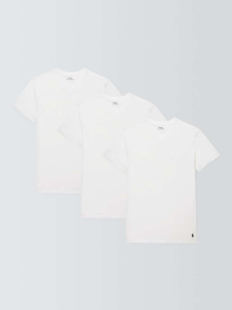 Buy Ralph Lauren V-Neck T-Shirt, Pack of 3, White Online at johnlewis.com