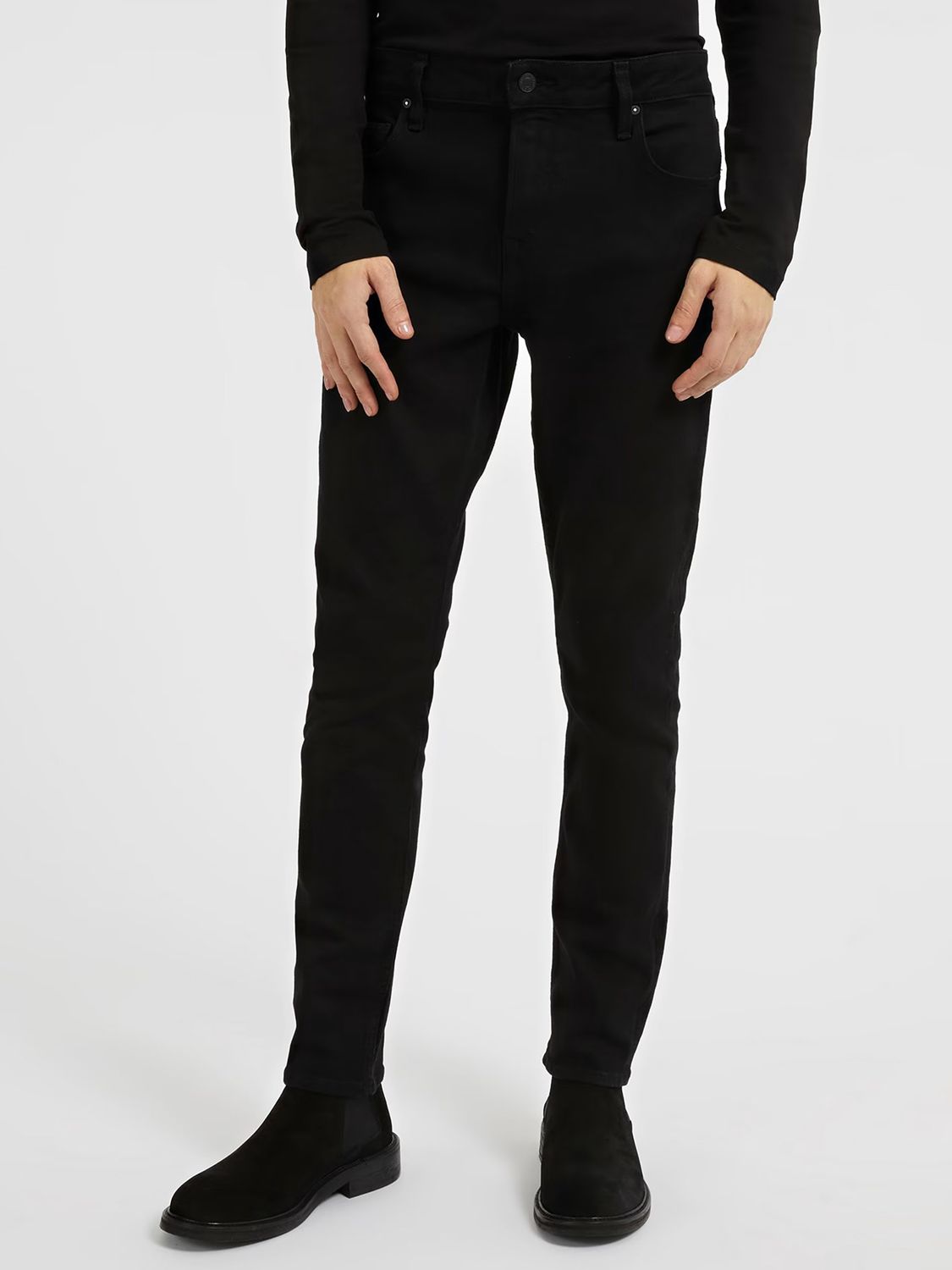 GUESS Chris Skinny Fit Denim Jeans, Carry Black, W30/L32