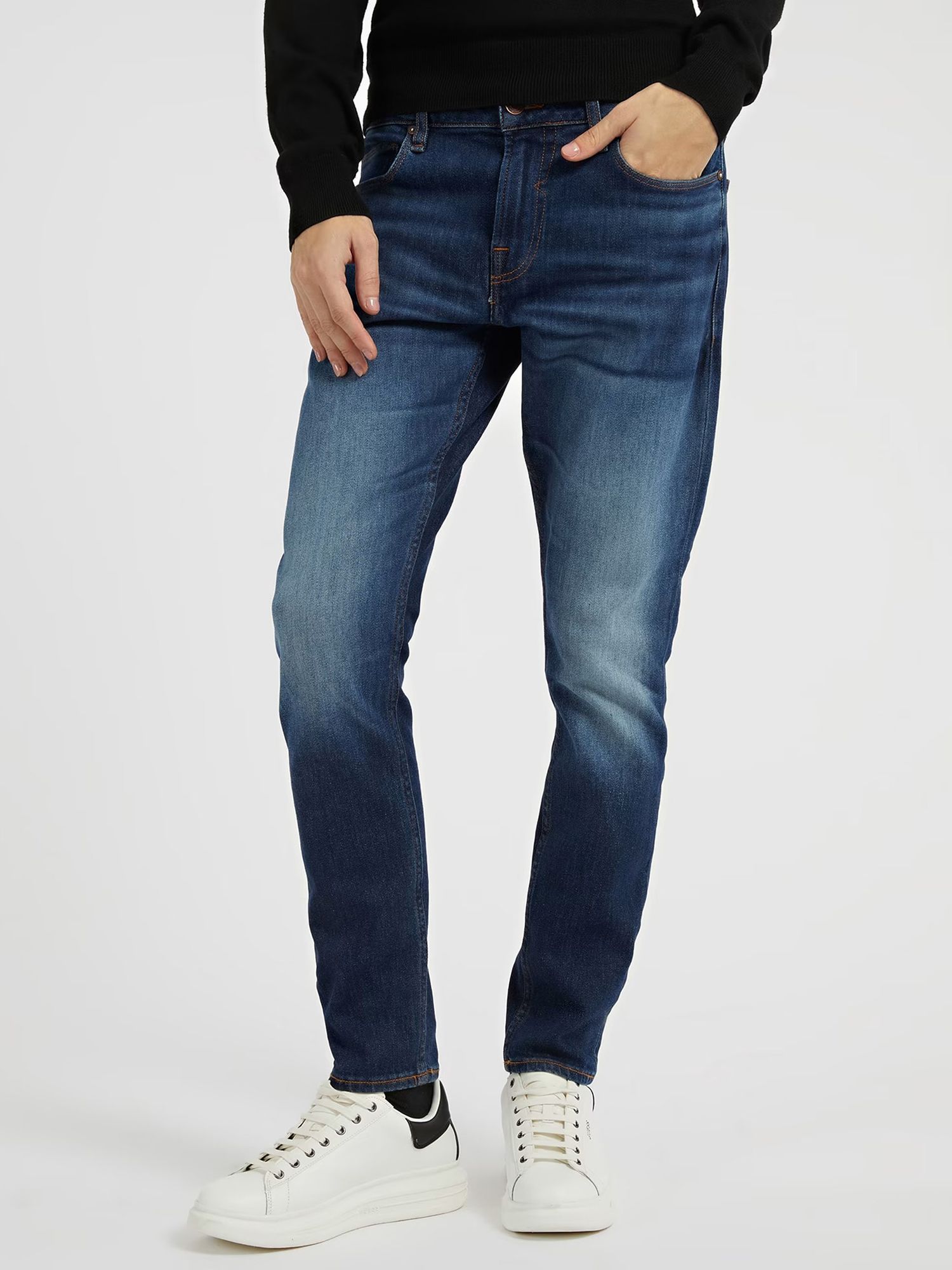 GUESS Chris Skinny Fit Denim Jeans, Carry Dark, W32/L34