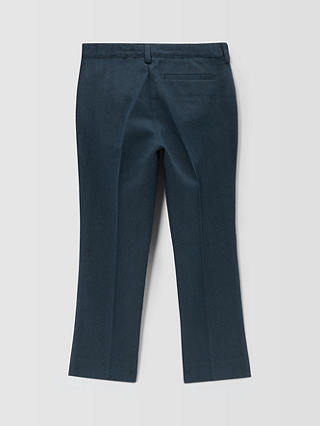 John Lewis Heirloom Collection Kids' Linen Blend Suit Trousers, Navy