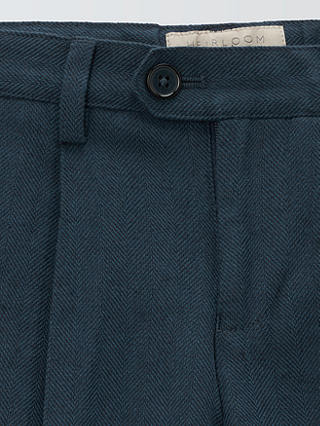 John Lewis Heirloom Collection Kids' Linen Blend Suit Trousers, Navy