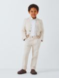 John Lewis Heirloom Collection Kids' Linen Blend Suit Jacket, Stone