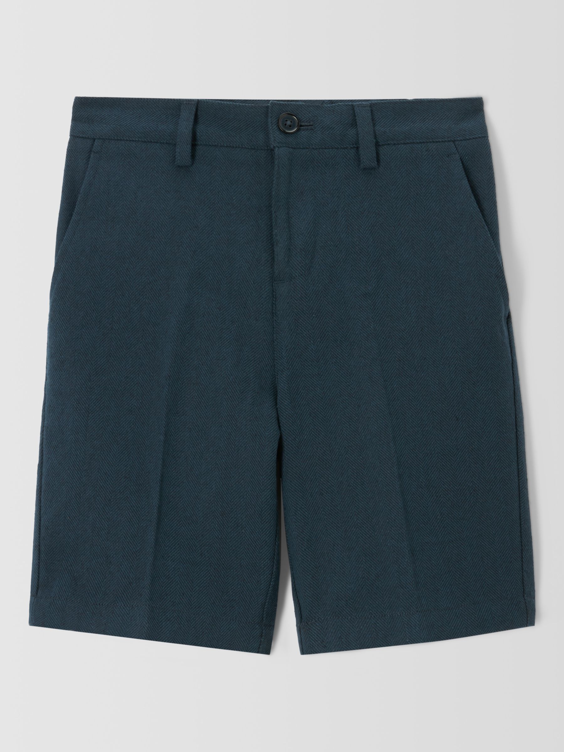 John Lewis Heirloom Collection Kids' Linen Blend Shorts, Navy, 3 years